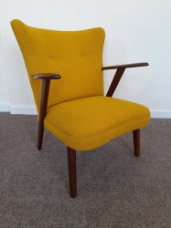 Danish Teak Boucle Chair